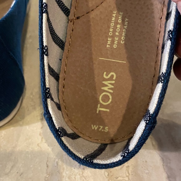 NIB Toms Majolica Blue Heritage Canvas Slip On Shoes, 7.5 - Picture 8 of 10
